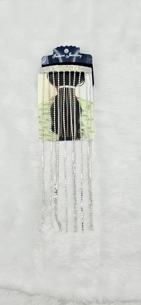 Stone Hair Clip With Hanging Stones 