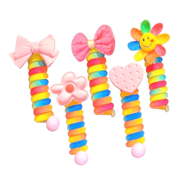 Kids Hair Spiral Flower 