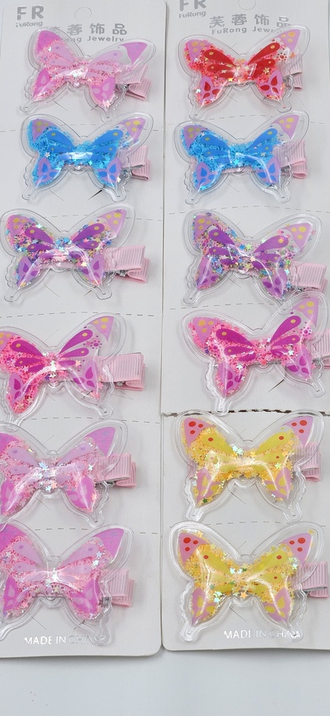 Hair Tik Tik Transparent Butterfly Pcs