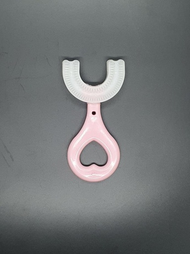 [IX000530] U Shaped Brush For Infants Ultra Soft Tooth Brush Silicone 360 Degree (Pink)