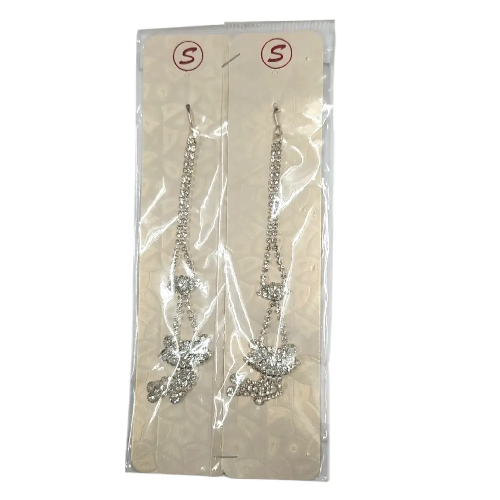 [IX2406592] S Stone Double Layer Silver Hanging Chutty 