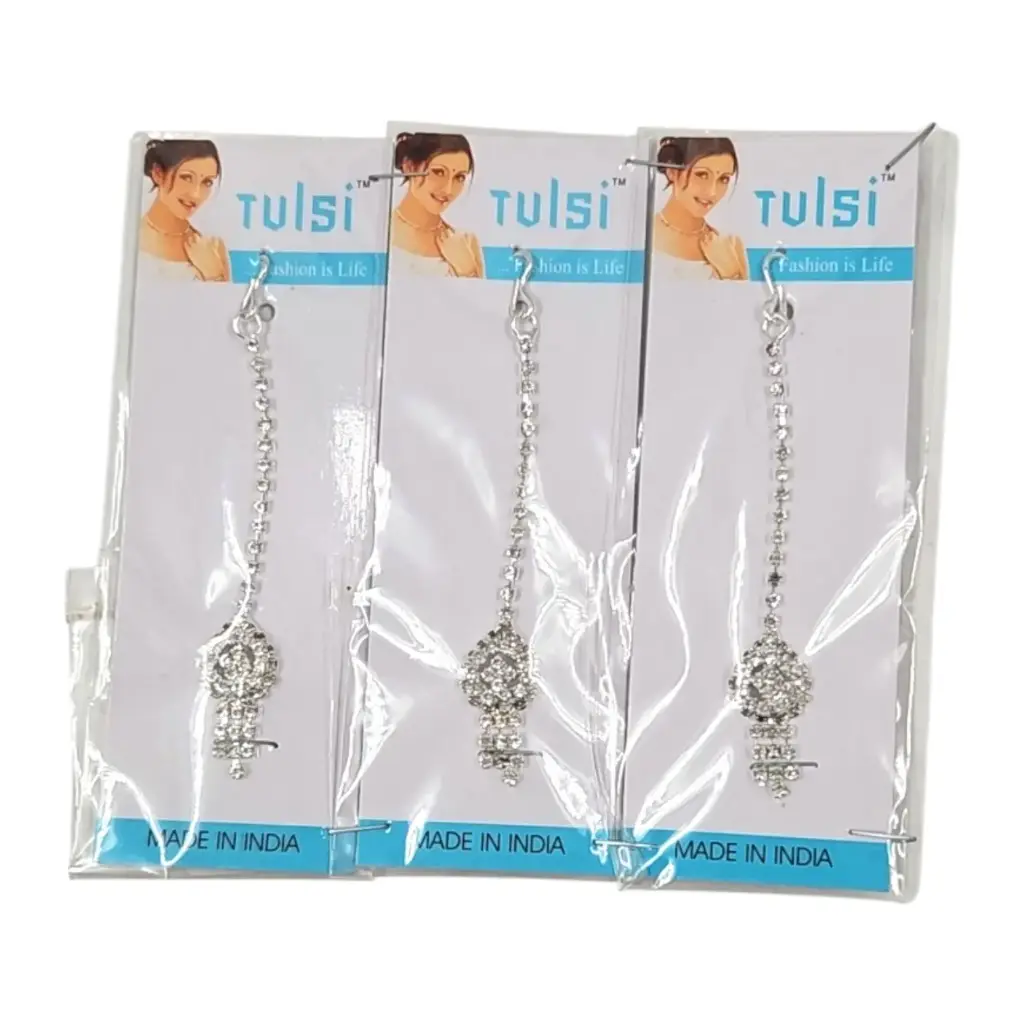 [IX2406596] Tulsi Single Stone Silver Chutty Small 