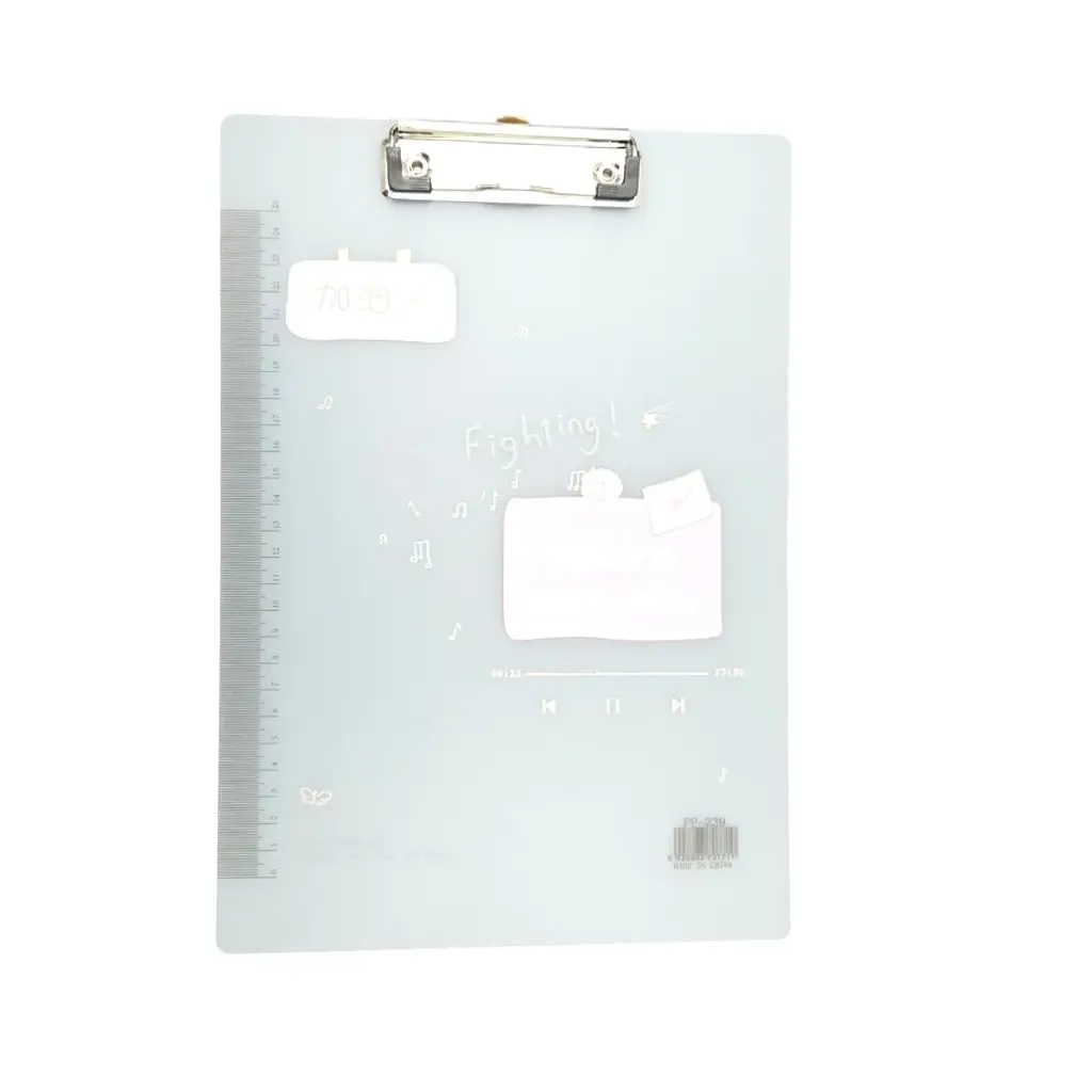 Transparent Plastic Exam Clip Board With Scale Measurement