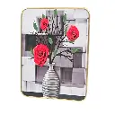 Curved Photo Frame With Golden Beading 7x5 Inch