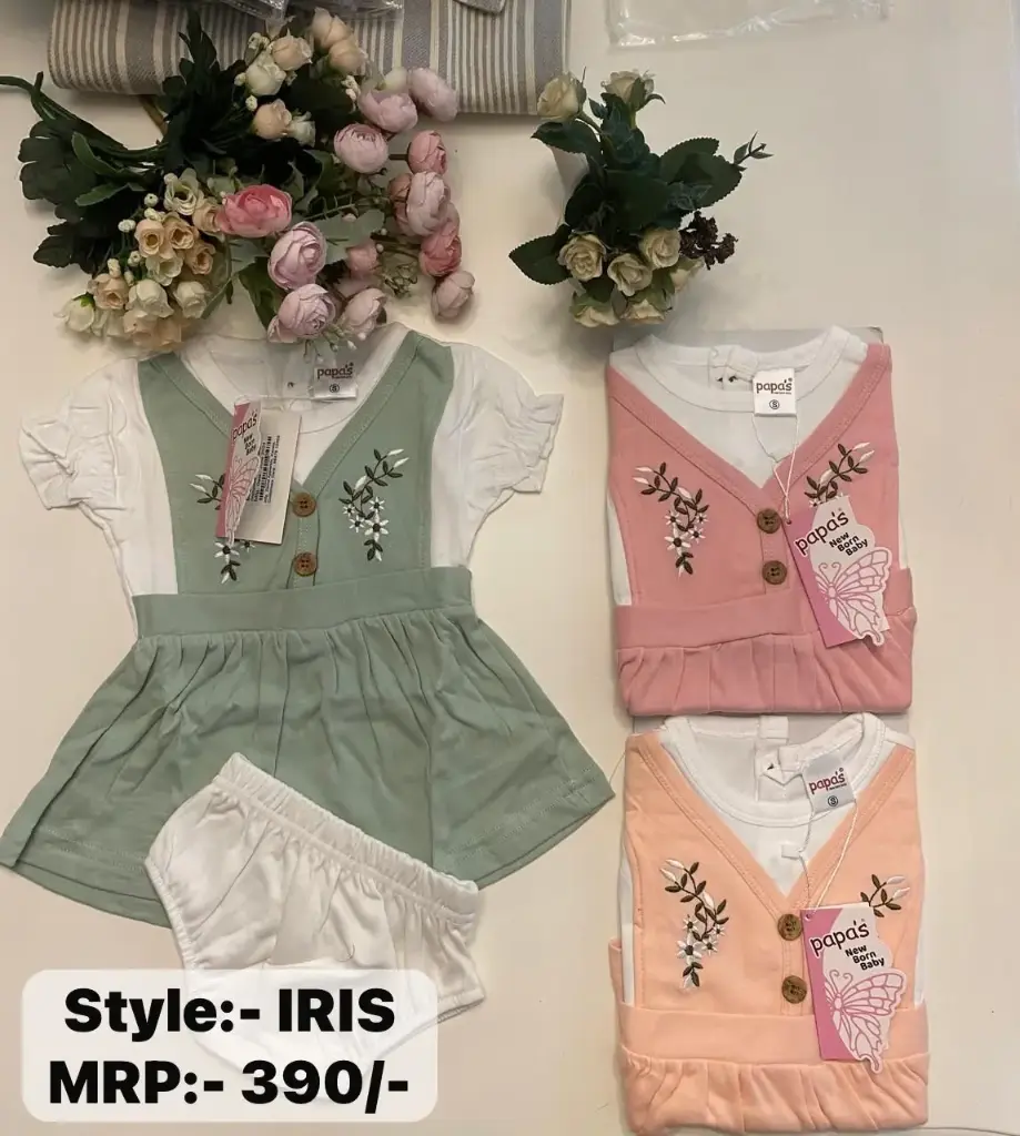 [IX2406678] Papa's Iris New Born Frock With Panties 