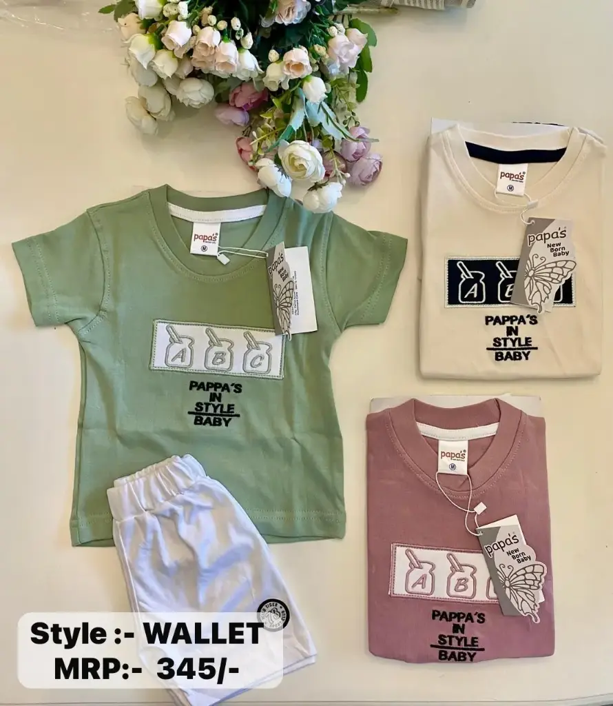 Papa's Wallet New Born Boys Shirt With Shorts