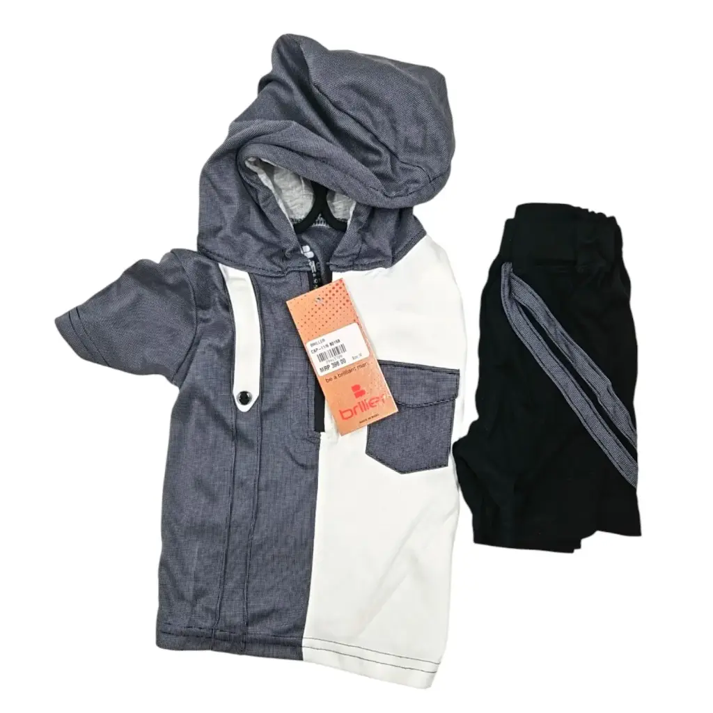 Briller Cap Boys New Born Dress Hoodie Set 
