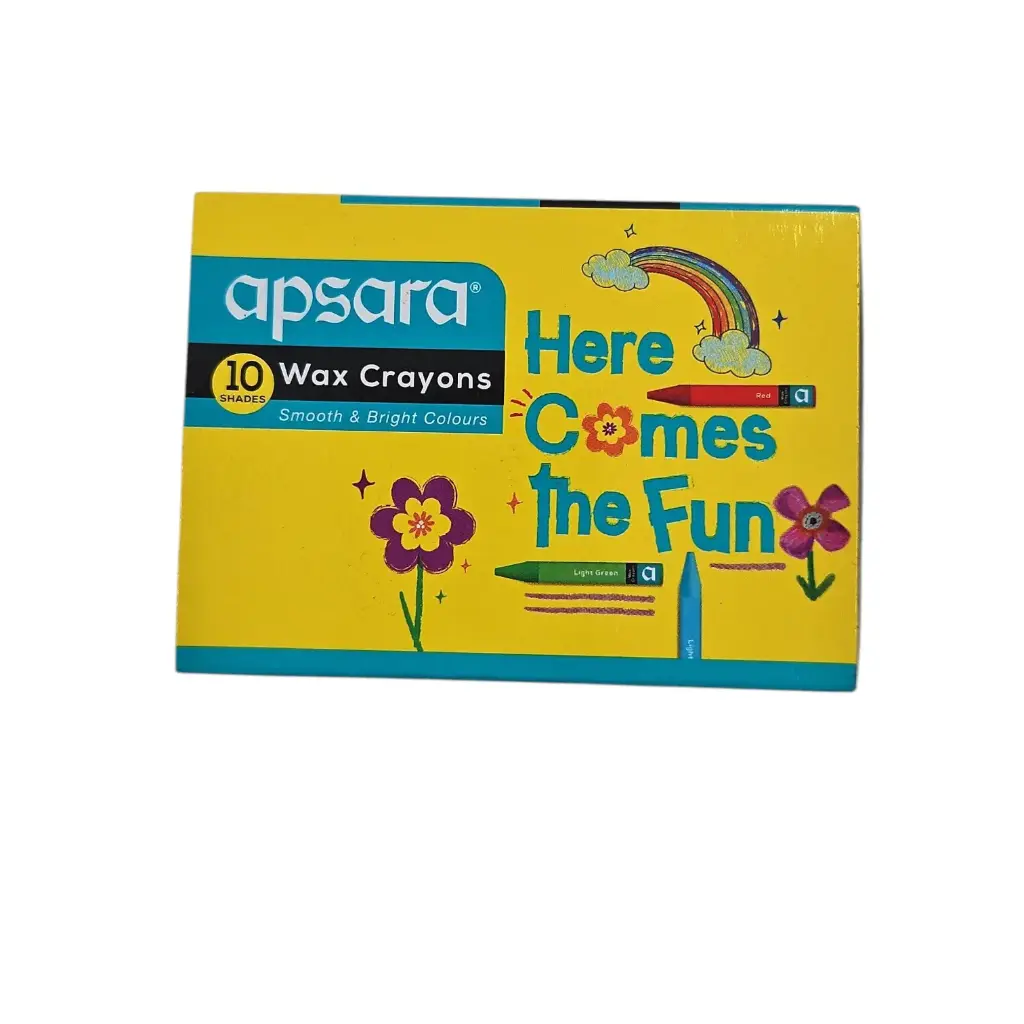 Apsara 10 Shade Wax Crayons 