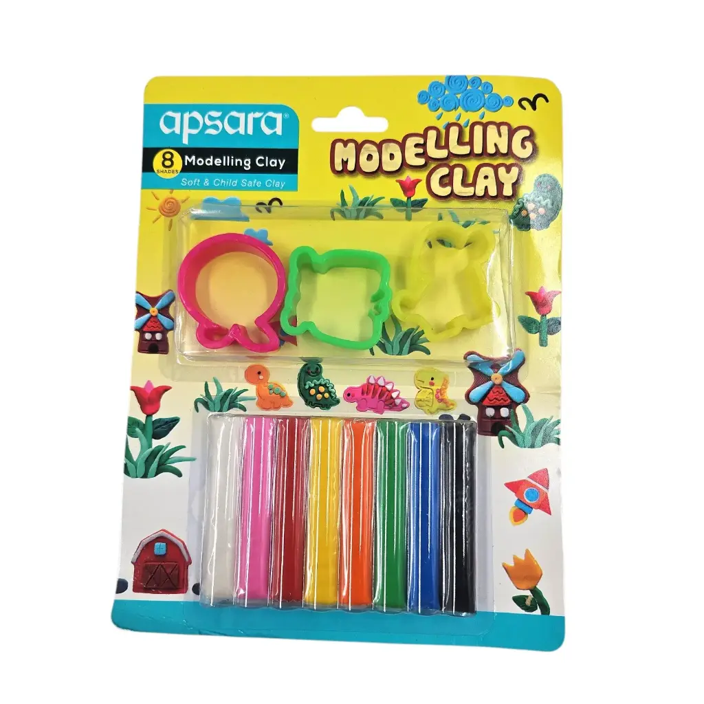 Apsara Creative Modelling Clay 8 Shades With 3 Tools