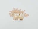 Crystal Flower Hair Broach Tiara With Metal Clip 