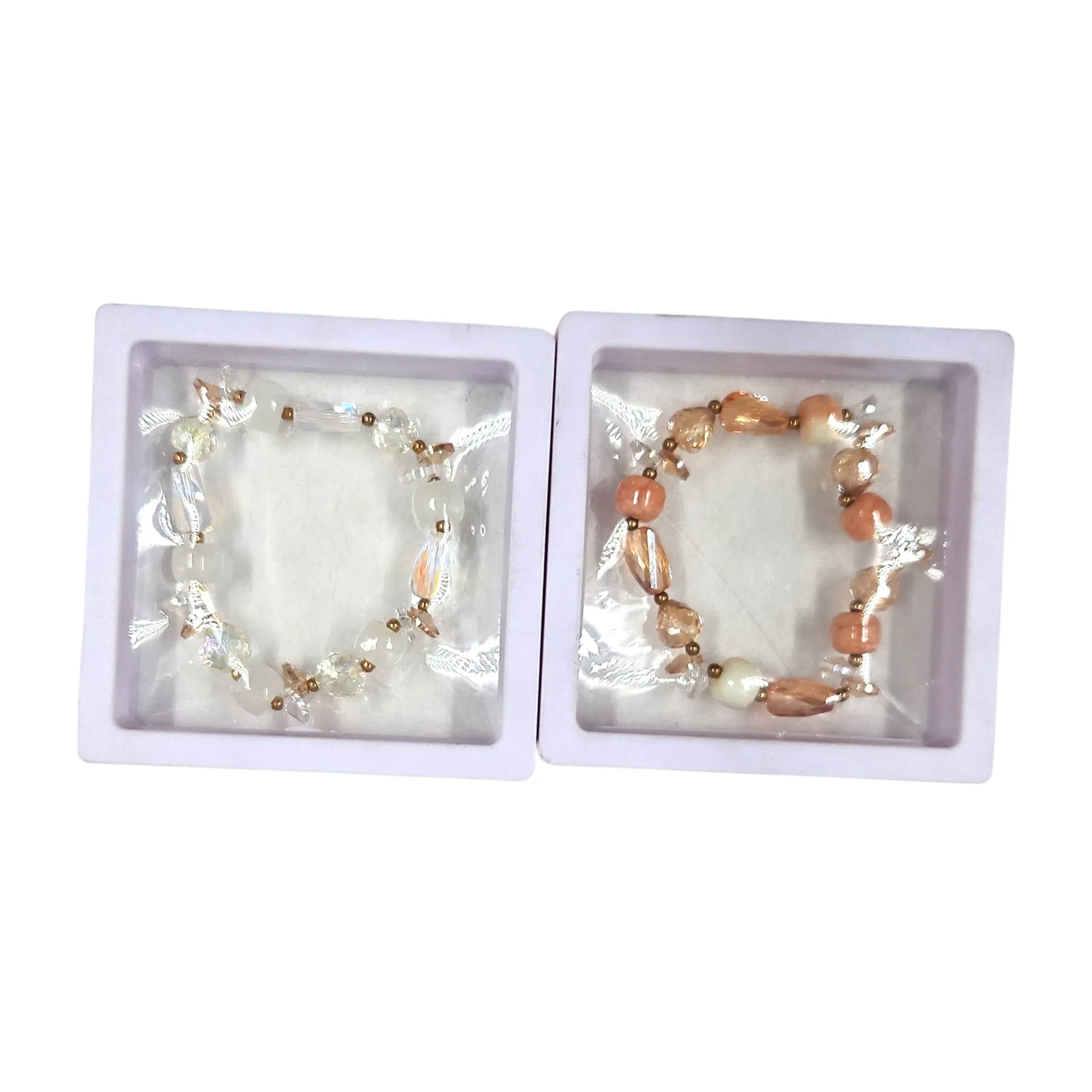Stone Beads Bracelet In Transparent Box