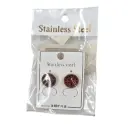 Stainless Steel Rose Gold Round Earring