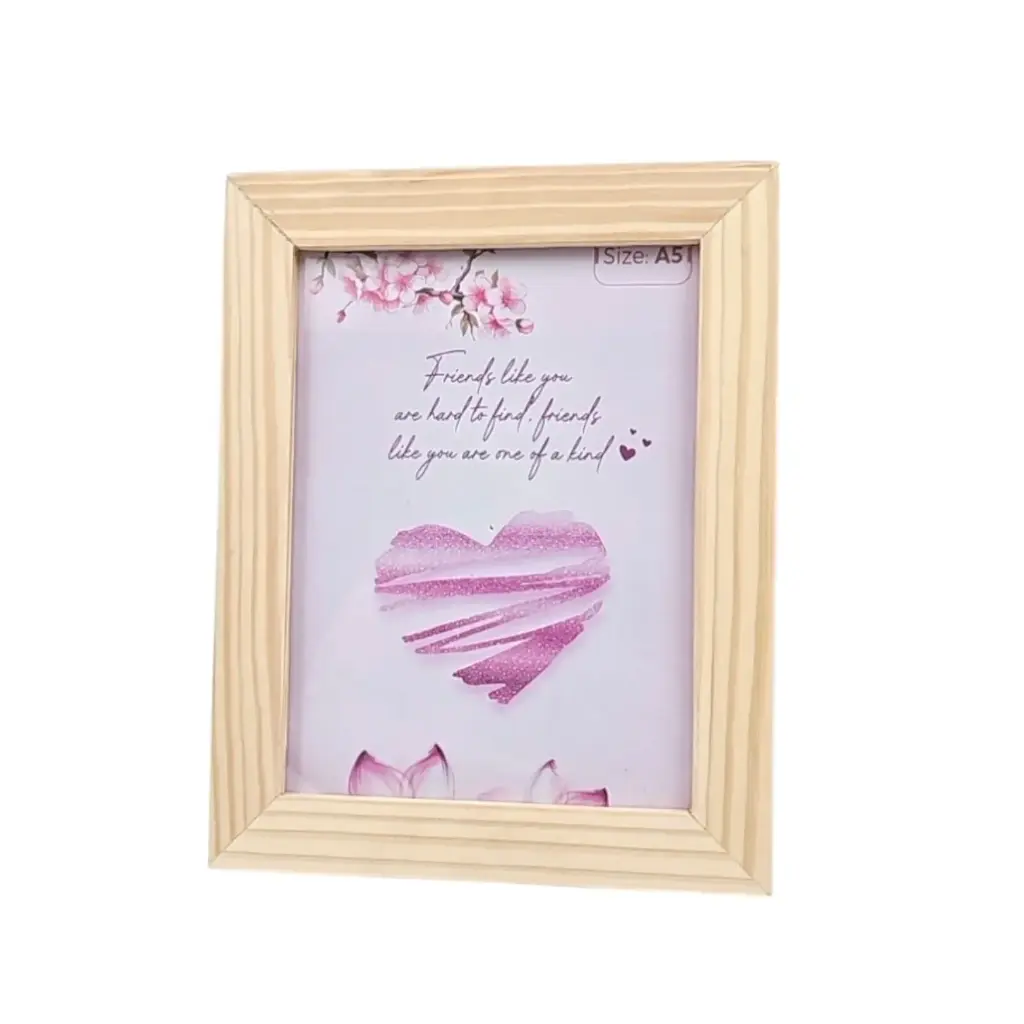 6" X 8" A5 Wall Photo Frame Blank  Plain Wood