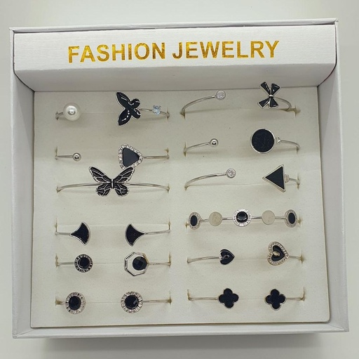 Rose Gold Bangle With Black Stones & Unattached Ends  