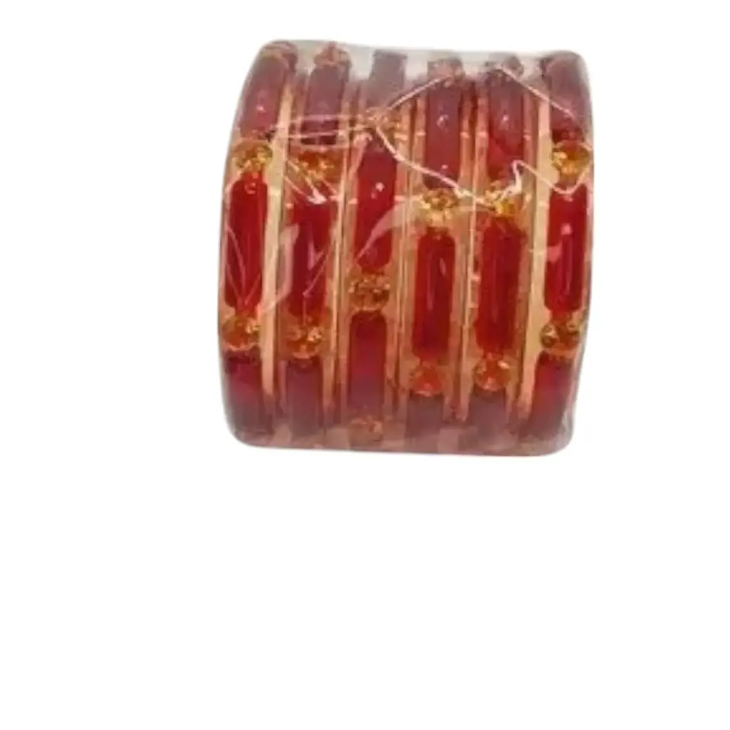 Plastic Bangles With Golden Stones 