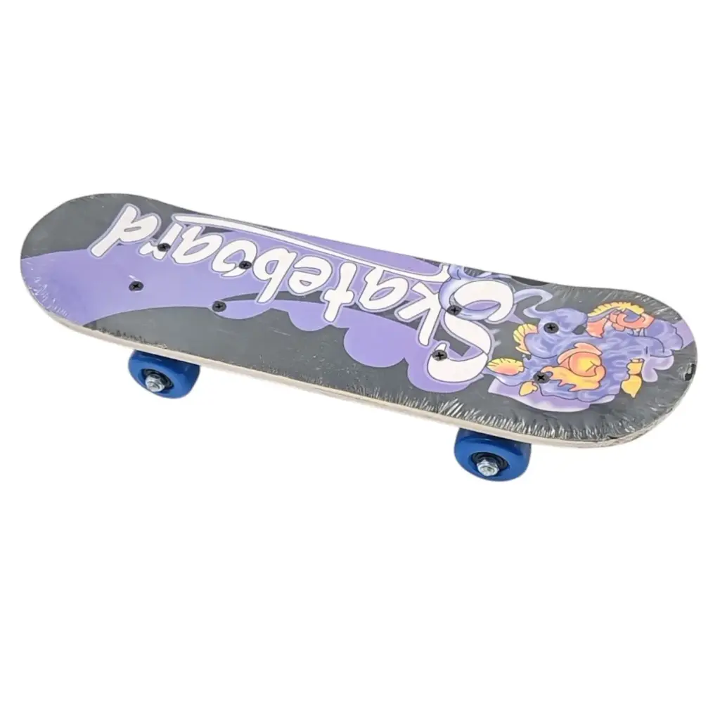 [IX2500653] Mini Kids Skate Board Wooden Frame, PVC Wheels 34x12 cm