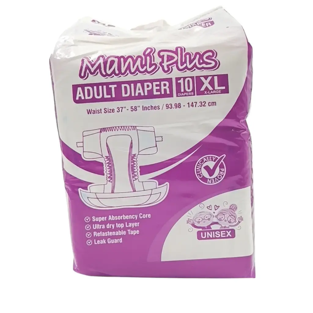 Mami Plus Adult Unisex Diaper X- Large Pack Of 10