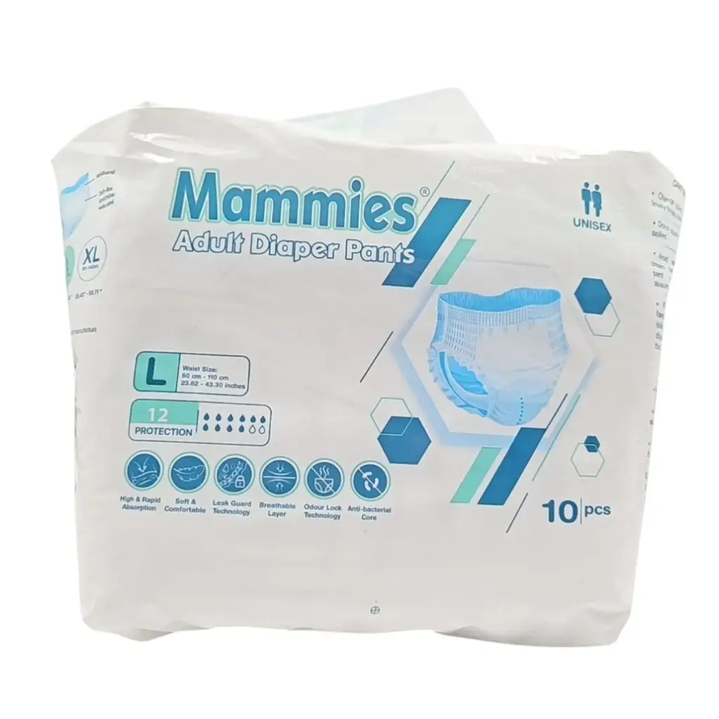 Mammies Adult Unisex Diaper Pants Pack Of 10 Large