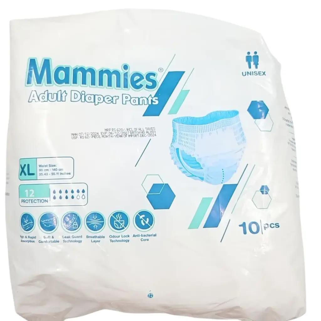 Mammies Adult Unisex Diaper Pants Pack Of 10 XL