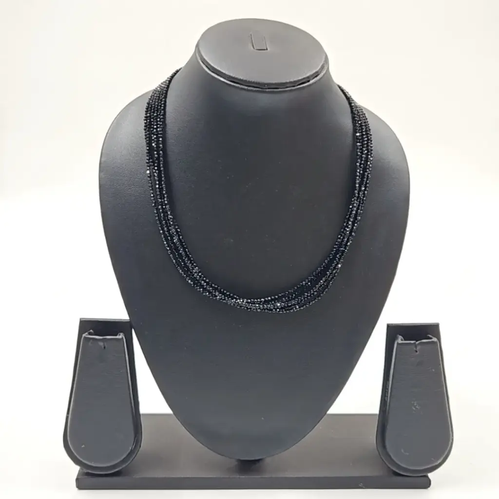 [IX2500899] Premium Small Black Ari Beads Muthu Mala