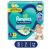 Pampers All Round Protection Anti Rash Blanket Small Pack Of 7 MRP 99