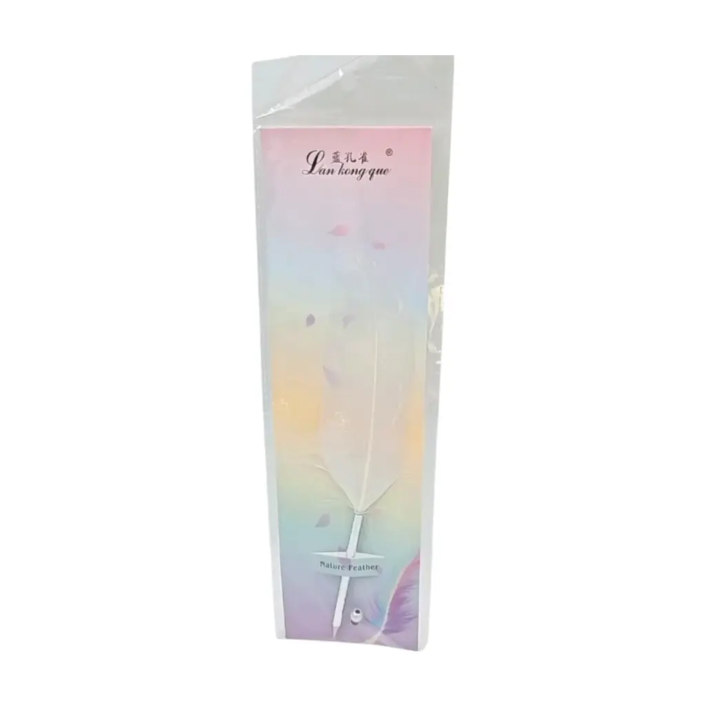 Stainless Steel Decorative Feather Pen 