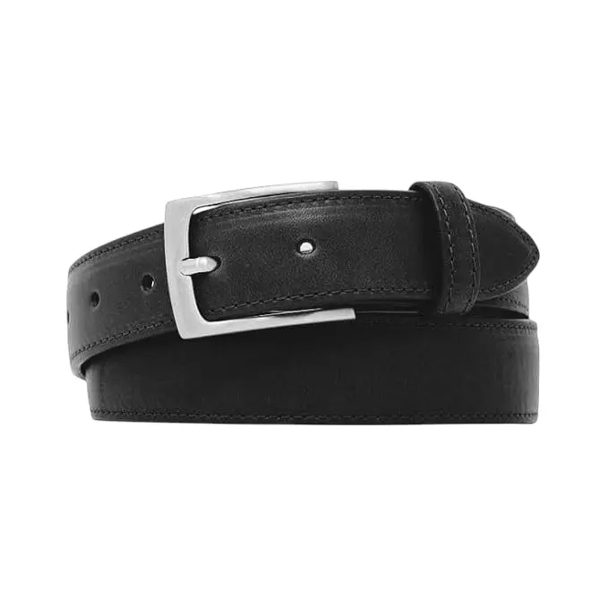 [IX2500970] Black Leather Buckle Belt Kids