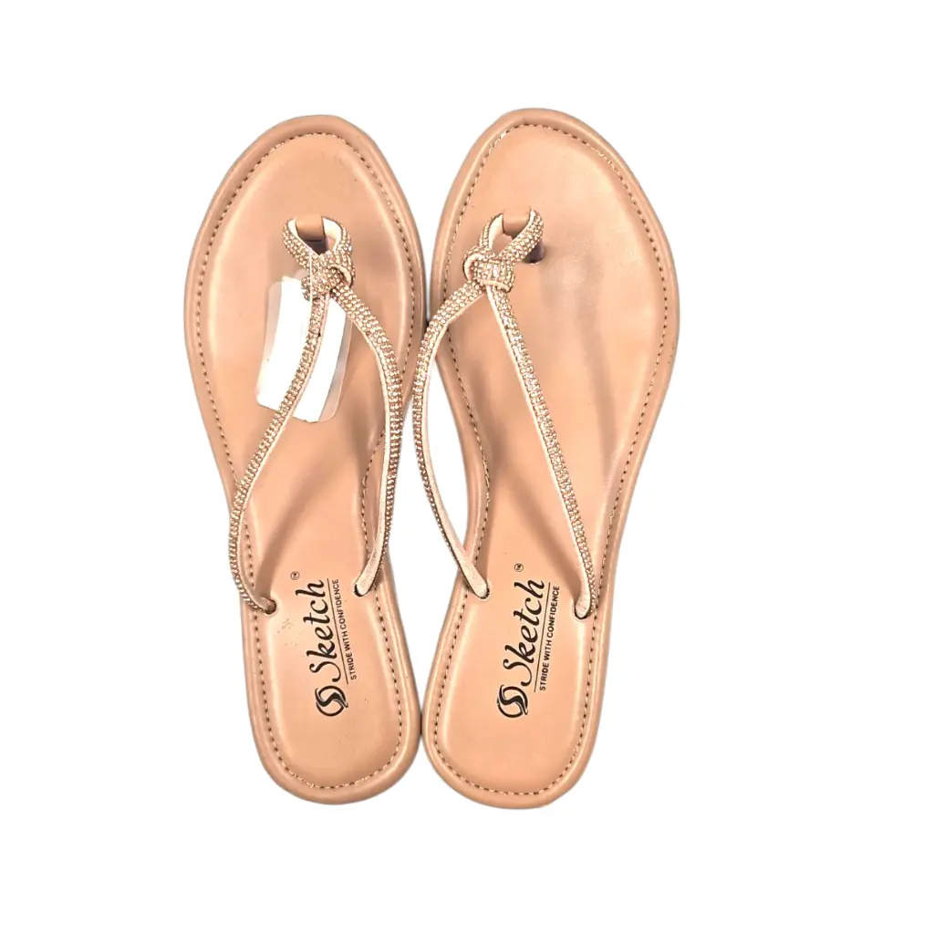 735  Sketch Fancy Stone Foot Wear With Knot