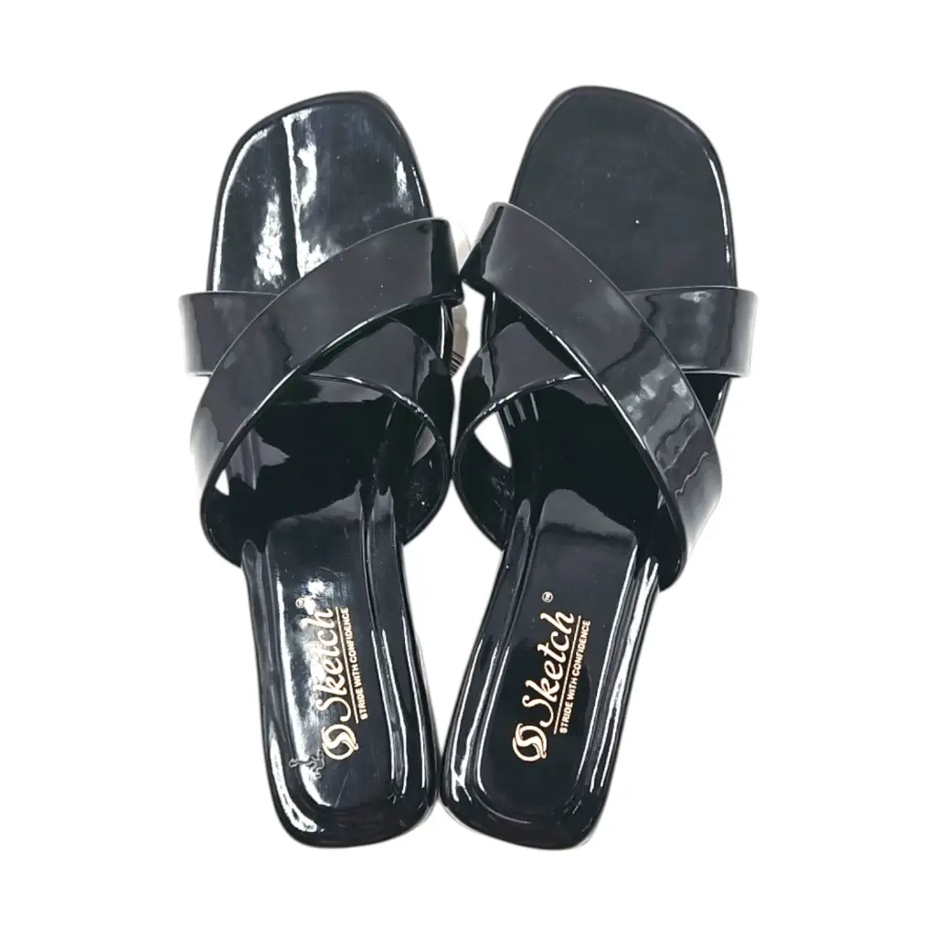 707 Sketch Fancy Glossy Black Foot Wear