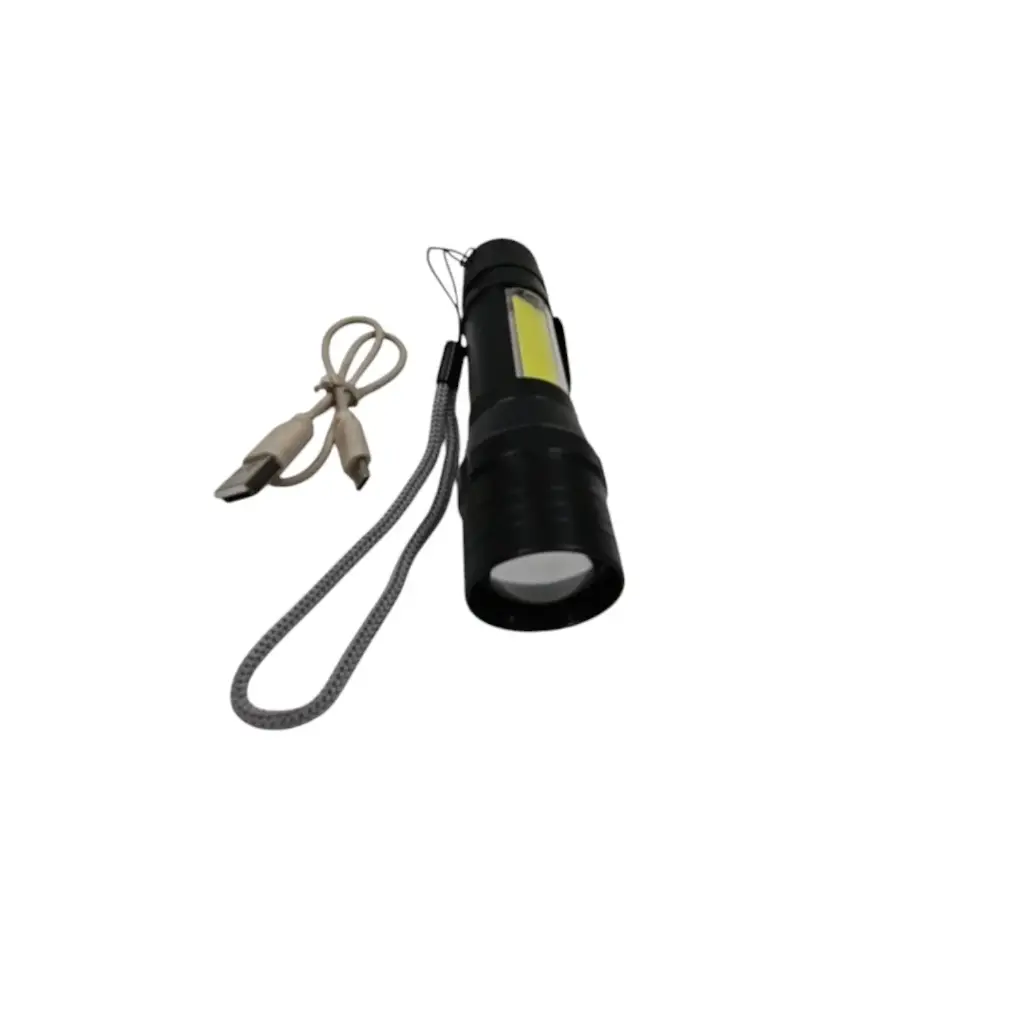 Power Style Double Light Mini Pocket USB Chargeable Waterproof Torch