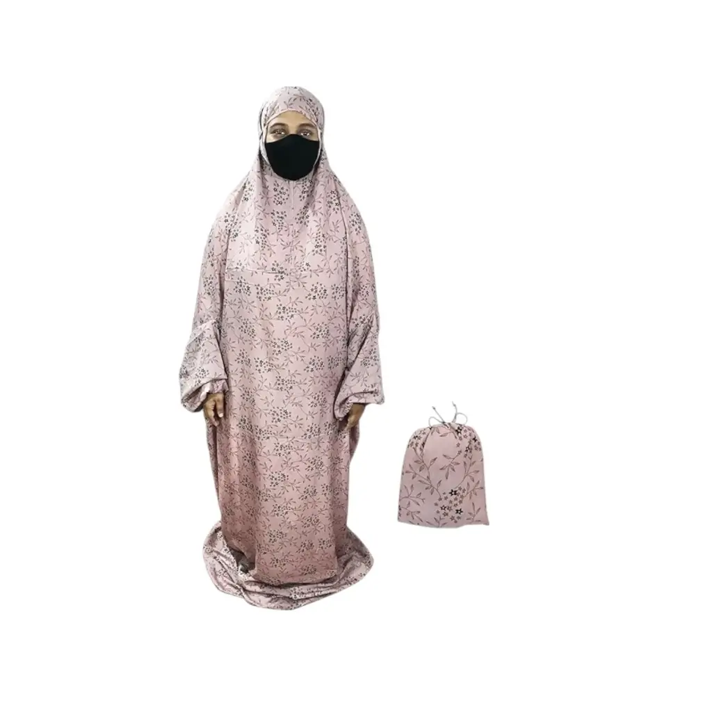 [IX2501034] Floral Printed Kids Prayer Dress