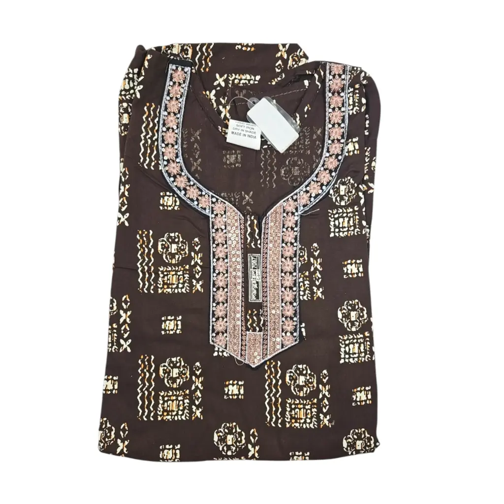 [IX2501044] PRS Laya Sequence Embroidery Cotton Maxi 60 