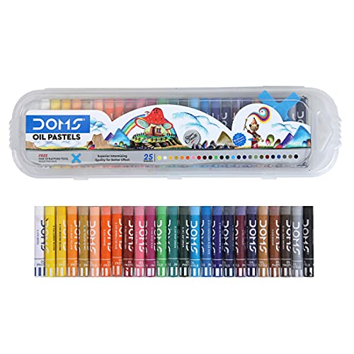 DOMS Oil Pastels 25 Shades Includes One Scraping Tool