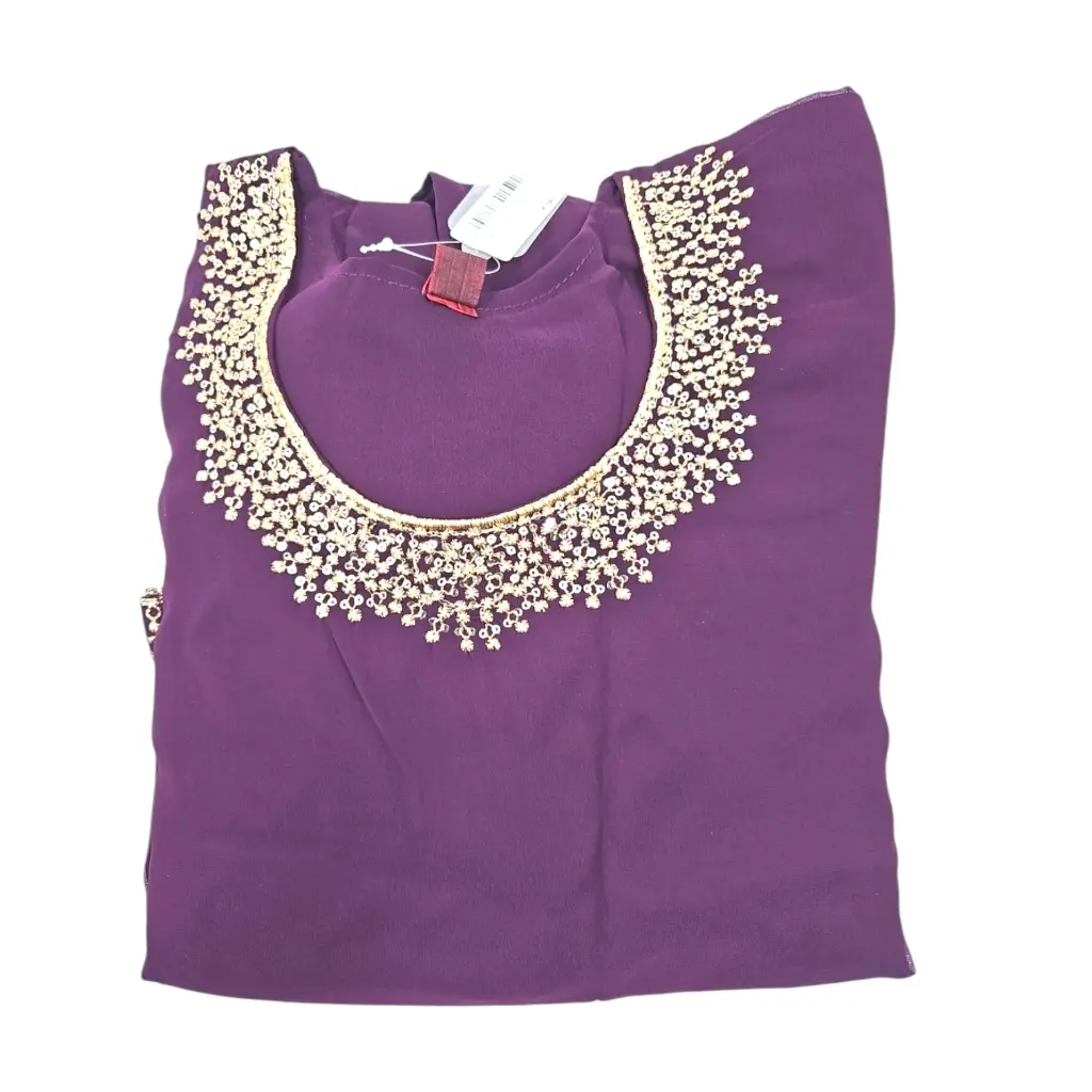 [IX2501208] Zalak Embroidery Churidar Set 3XL