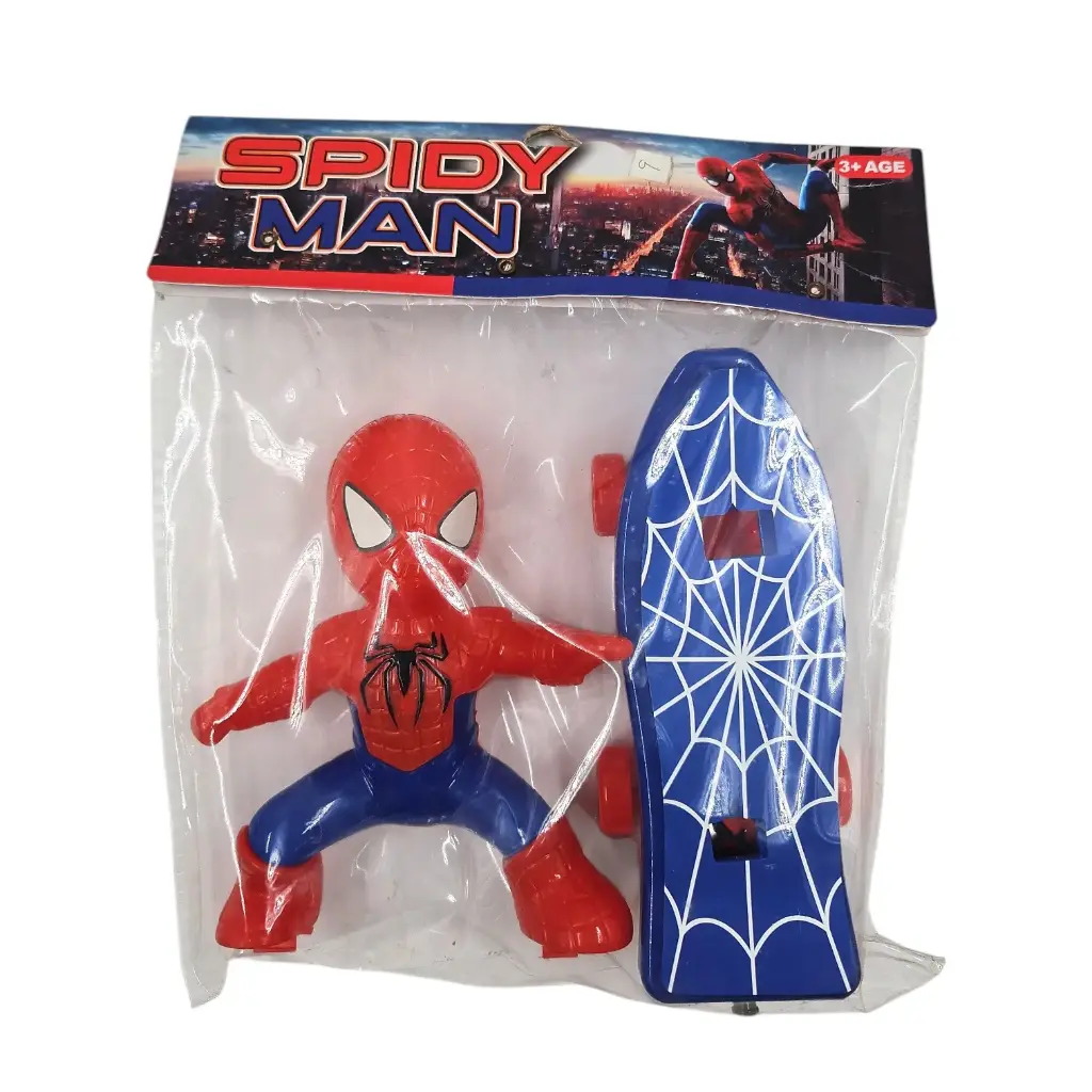 [IX2501417] Skating Spiderman With Push Back Spring