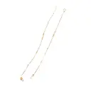 Golden Imitation White Stone With Golden Beads Thread Paadasaram 