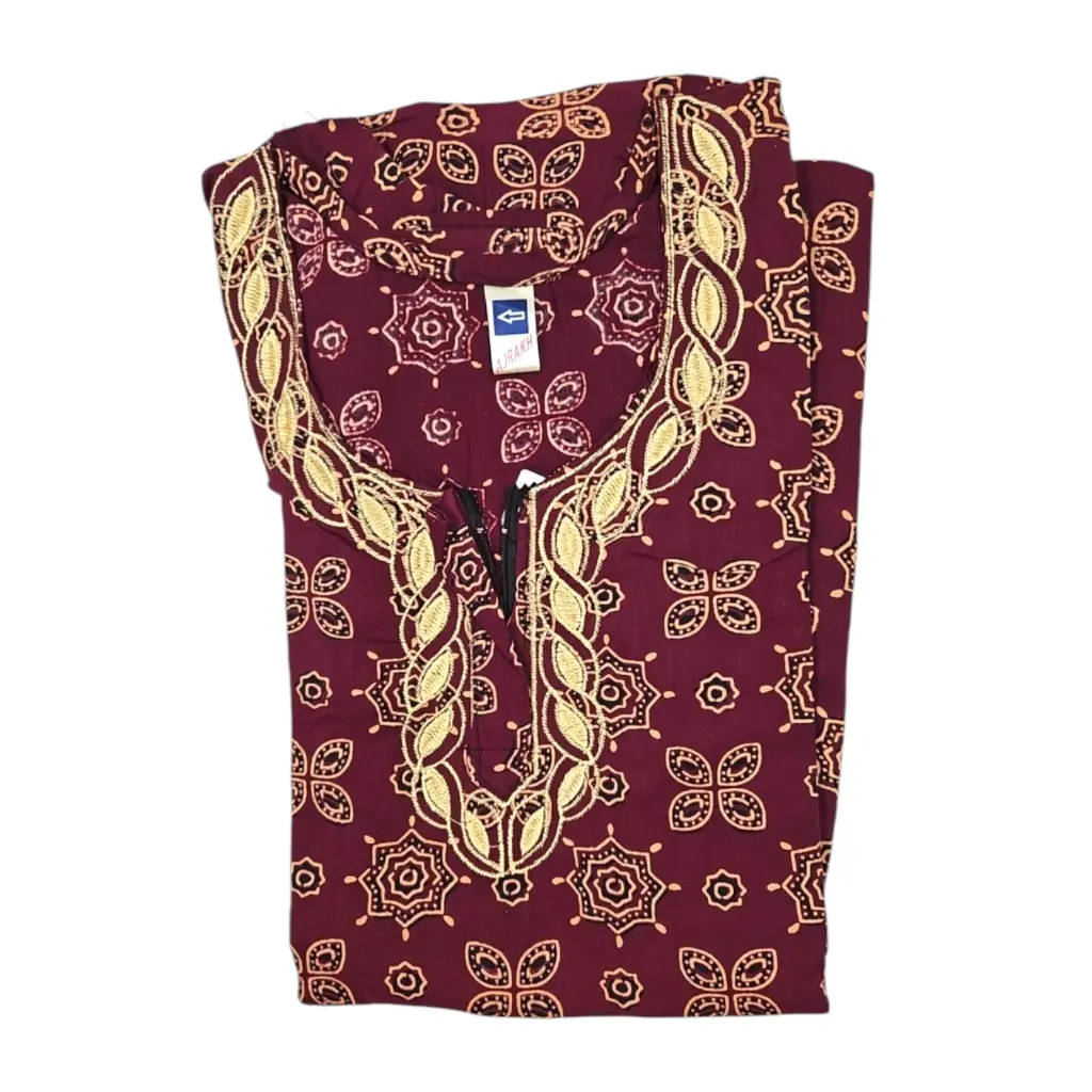 Ajrak Embroidery Neck Maxi XXL 56