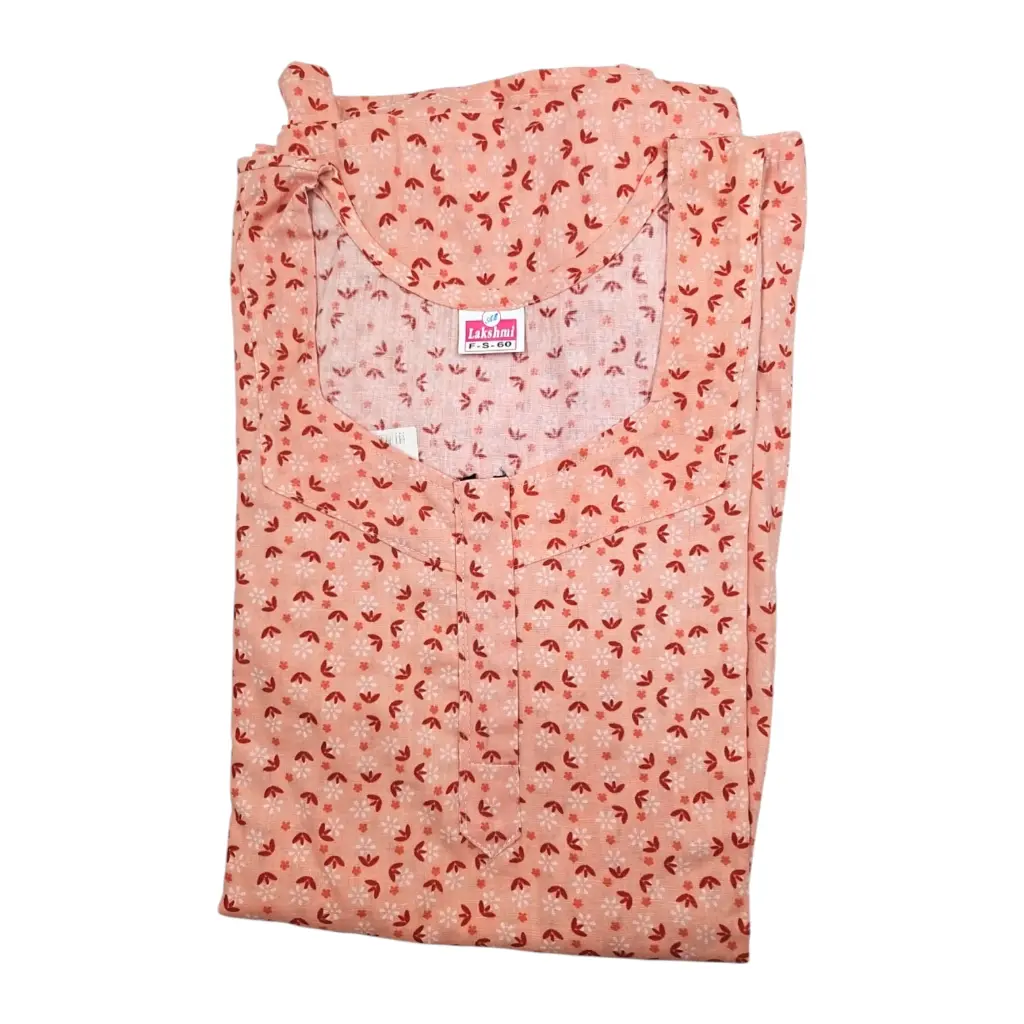 Lakshmi Floral Print Cotton Full Sleeve Maxi 60  