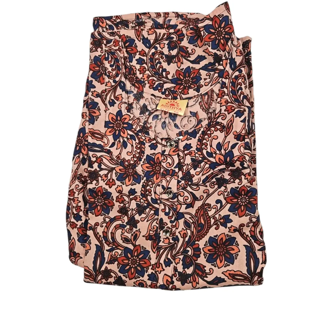 [IX2501470] Adithya Cotton Floral Print Maxi 56 