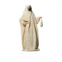 Floral Print In White Attached Prayer Dress In Pouch 