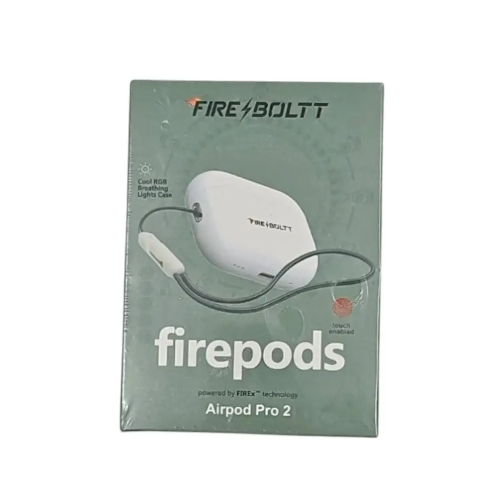 Fire Boltt Airpod Pro 2 Touch Enabled With 300mAh Charging Case Clear & Loud Heavy Bass