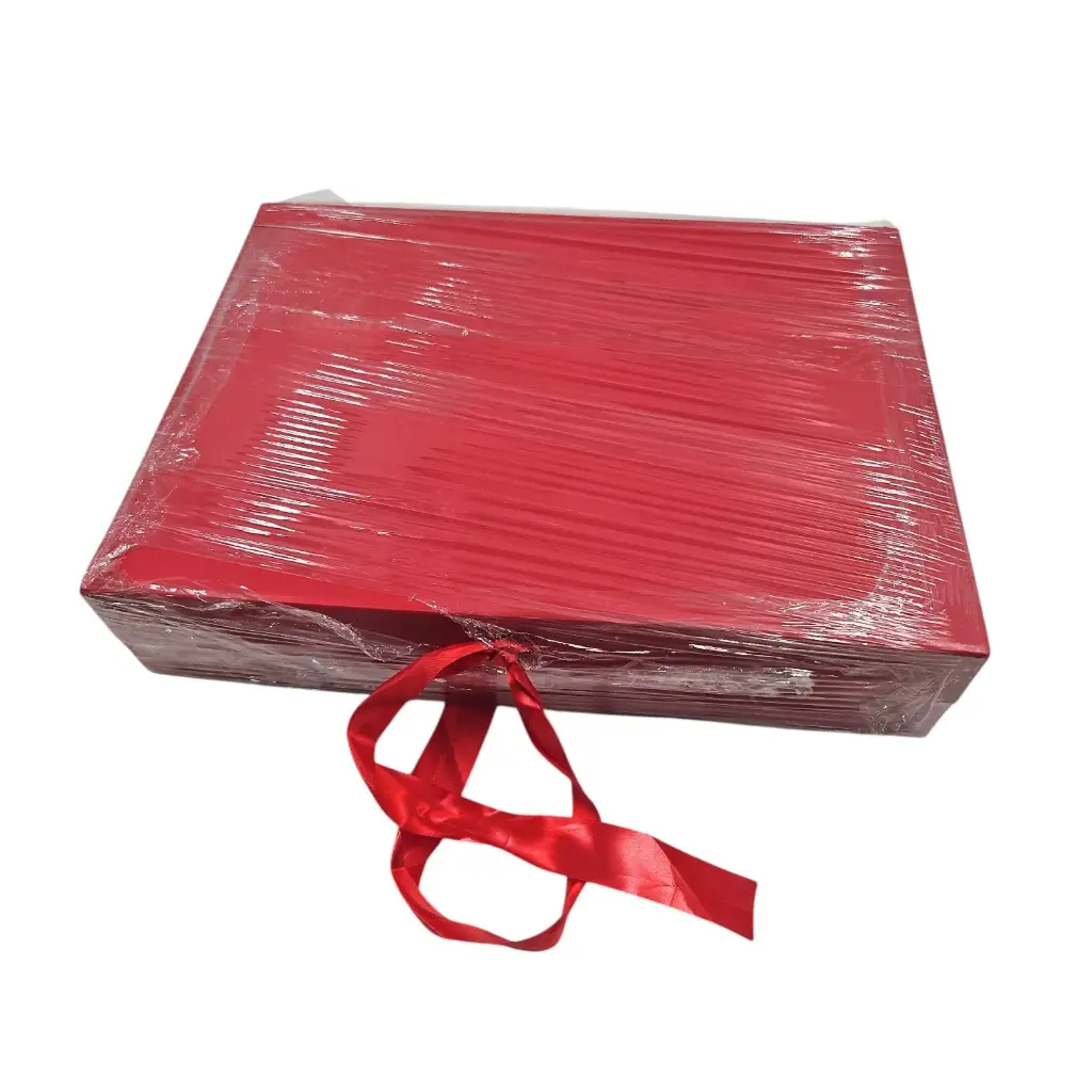 [IX2501637] Plain Ribbon Hamper Box 10" X 14" 