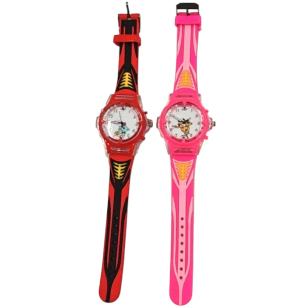 Kids Colored  Watch With Silver Numerals