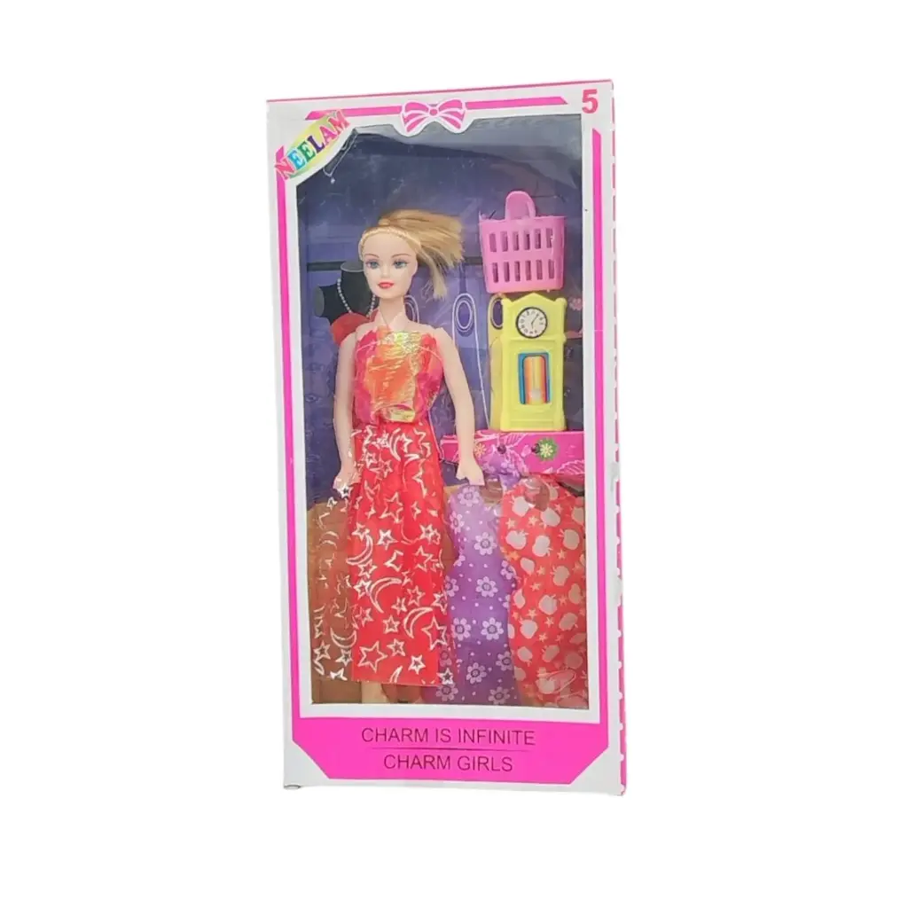 Beauty Doll Set With Two Dresses