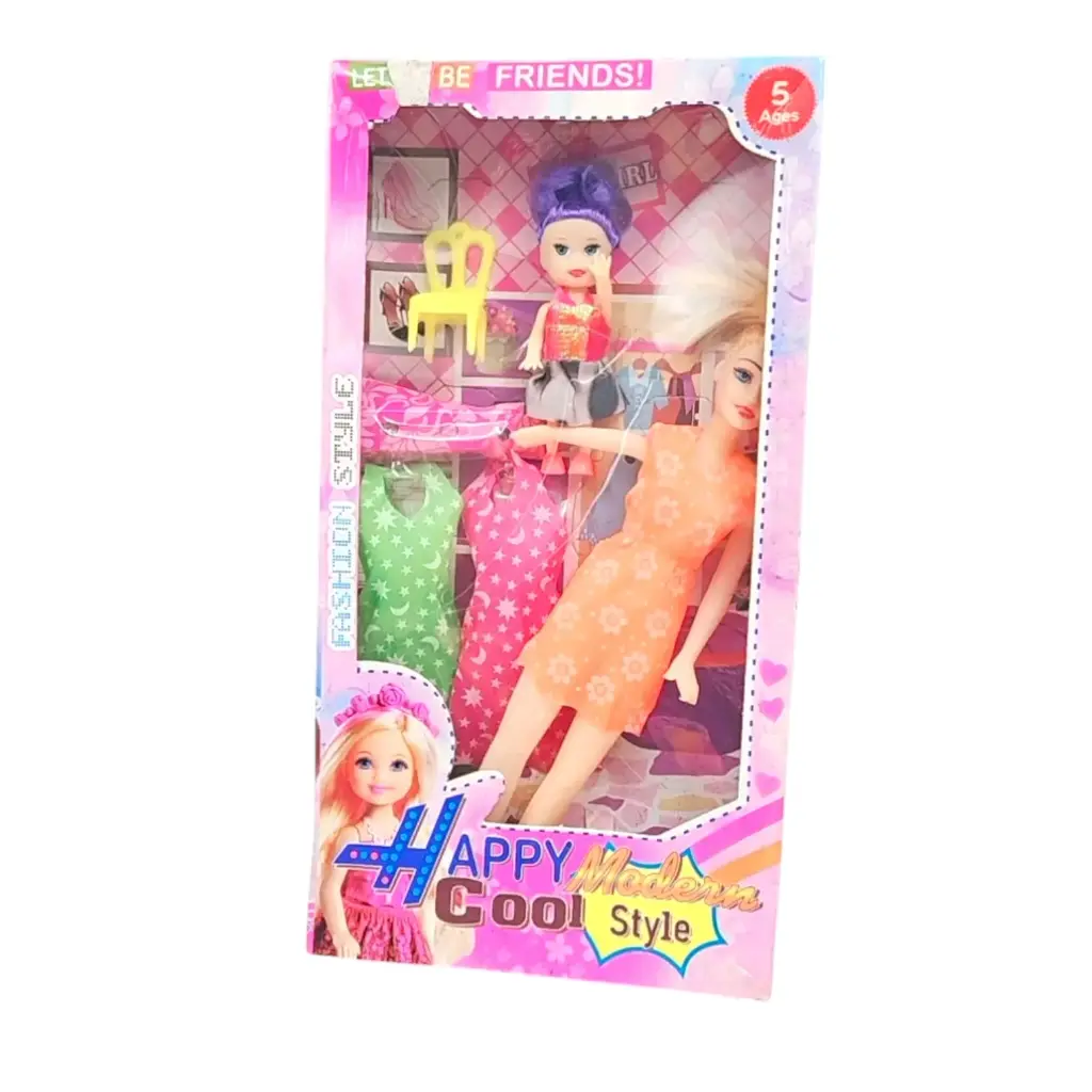 Beauty Doll Set With Baby & Spare Dresses