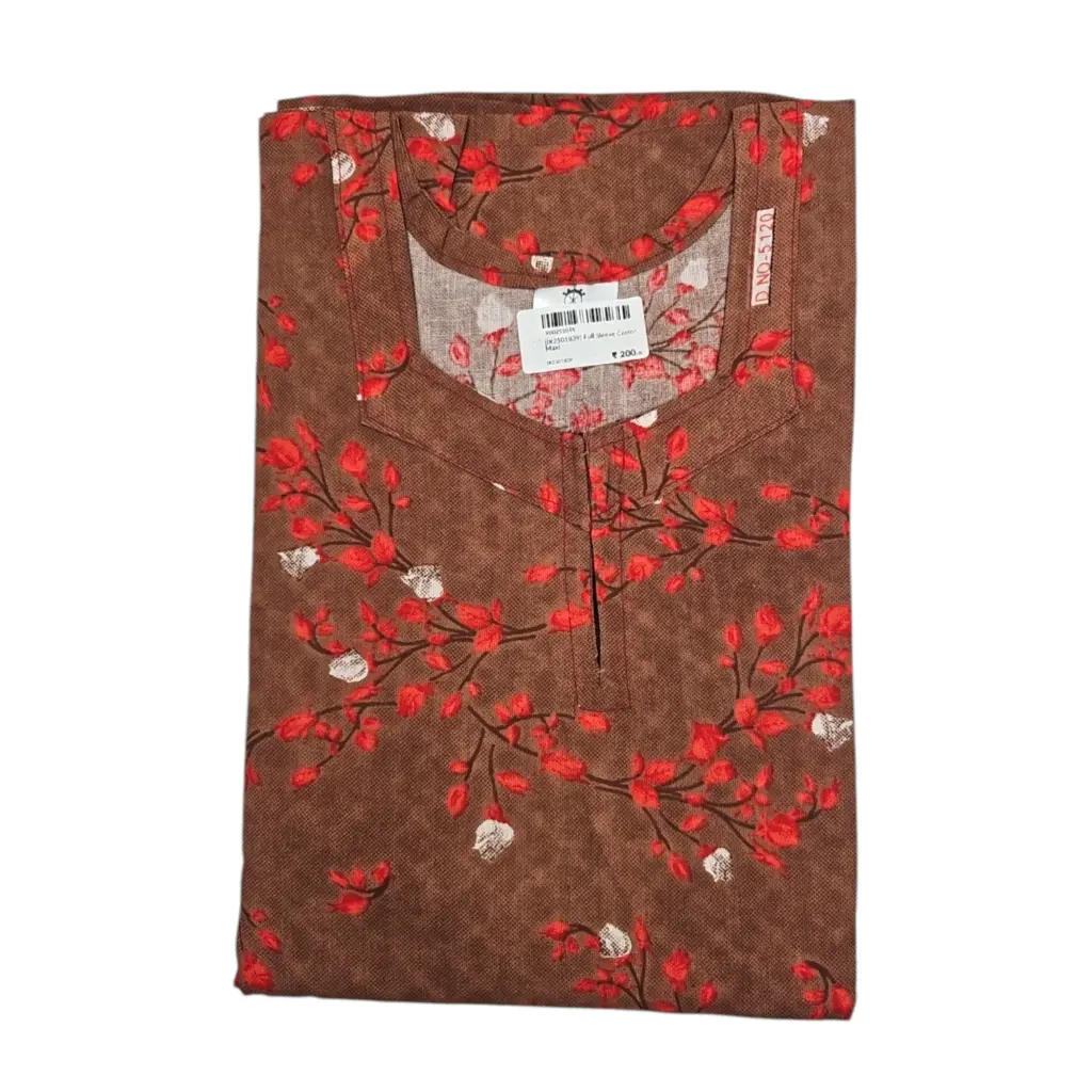 [IX2501839] Full Sleeve Cotton Maxi 