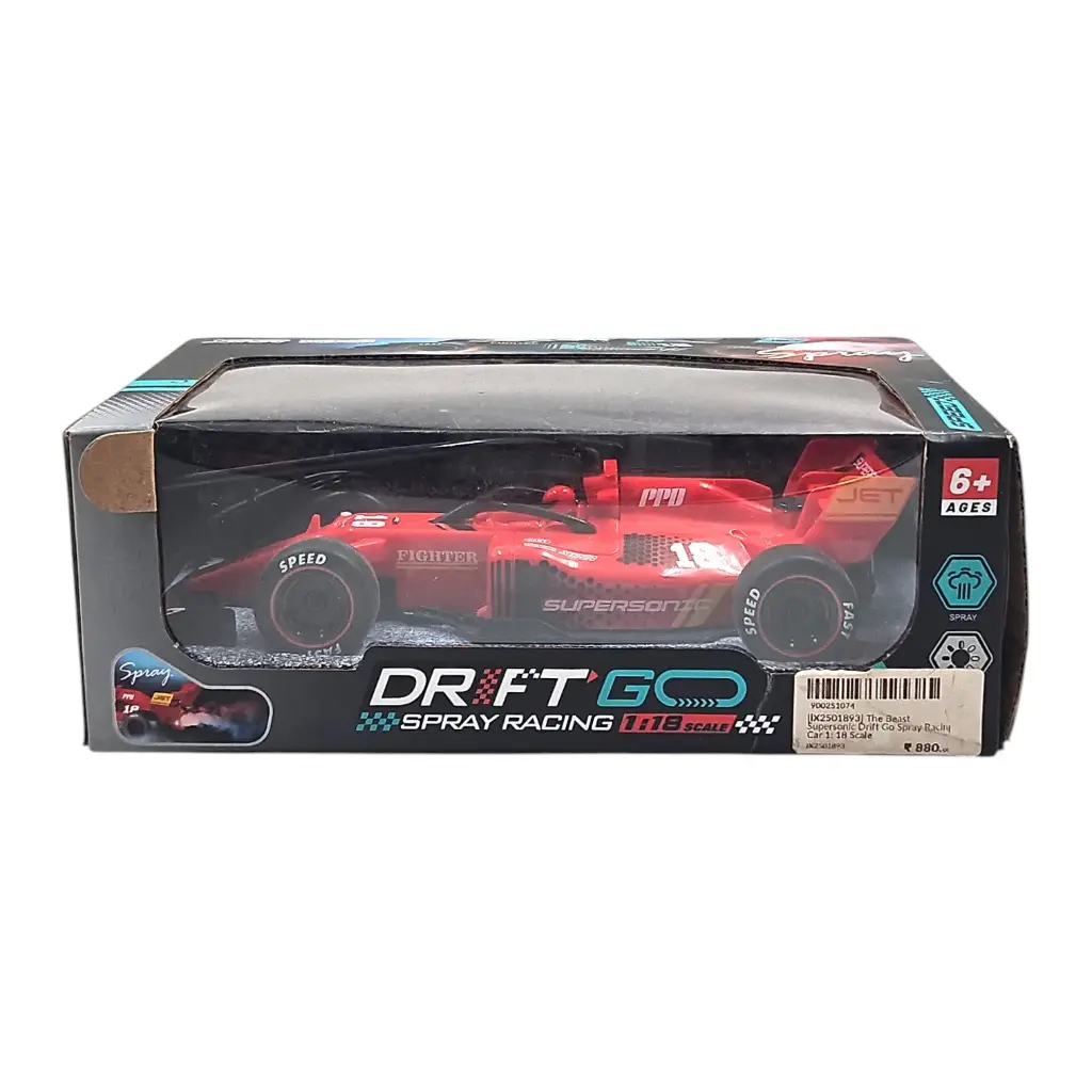 The Beast Supersonic Drift Go Spray Racing Car 1: 18 Scale