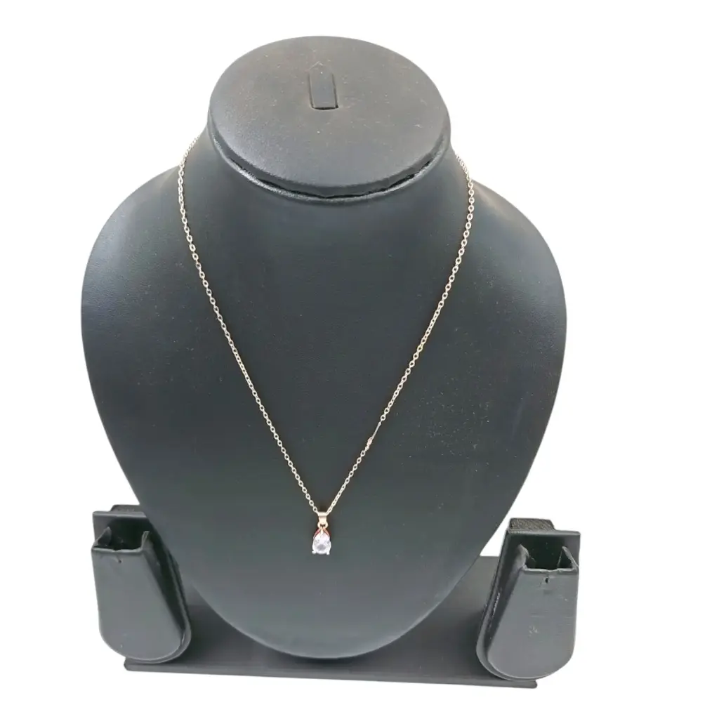 Fashion Rose Gold Chain With White Pearl Stones