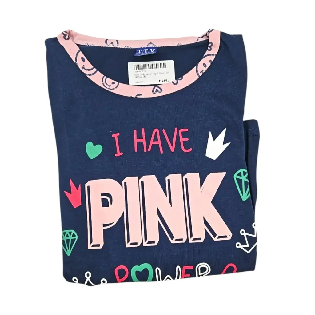 [IX2502043] Girls Daily Wear Top & Pants Set  (4)