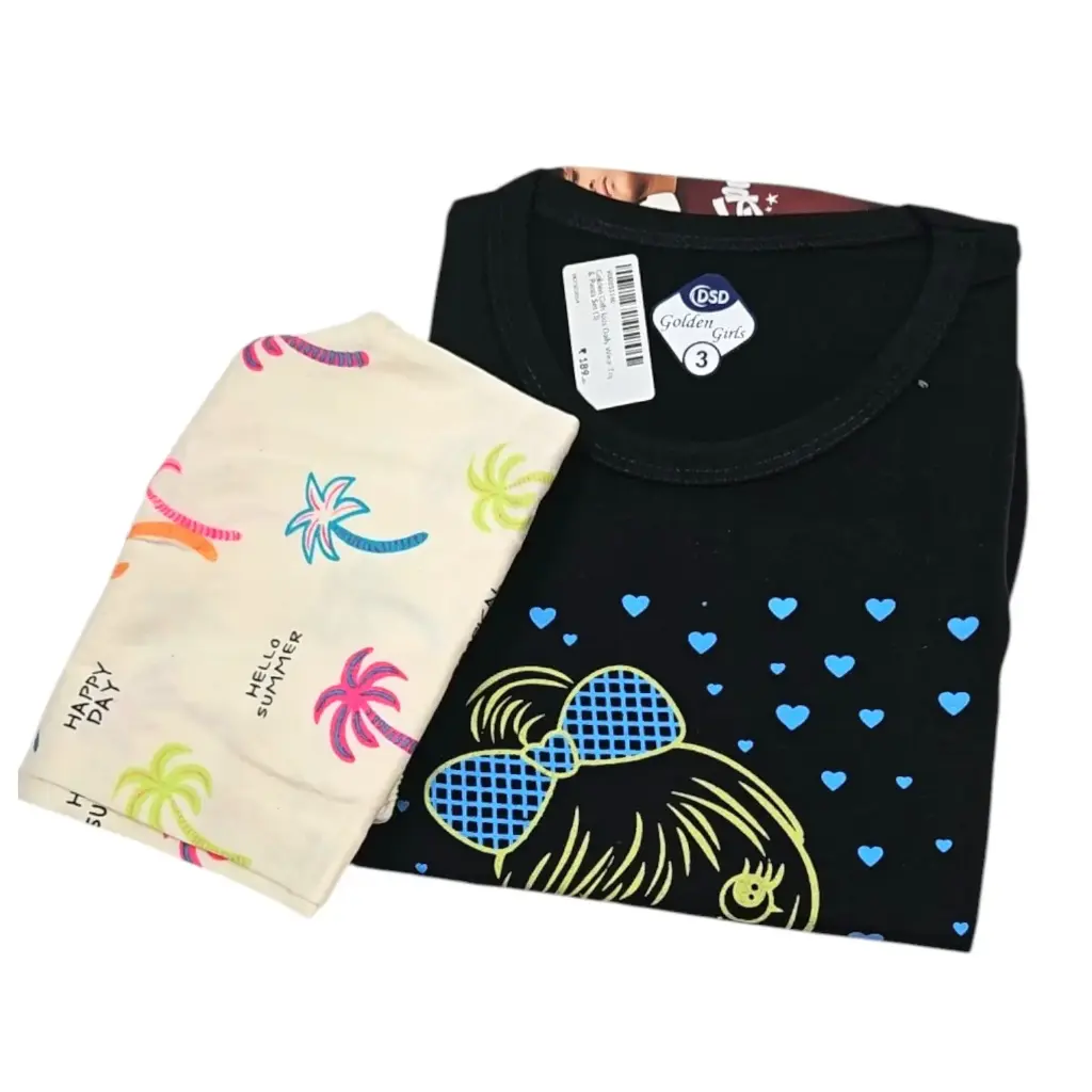 [IX2502052] Golden Girls kids Daily Wear Top & Pants Set   (1)